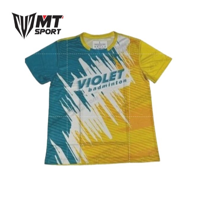 Áo training Violet nam vàng phối xanh