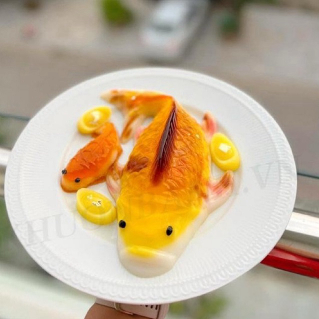 Khuôn nhựa cá chép khuôn cá chép làm rau câu bánh xu xuê