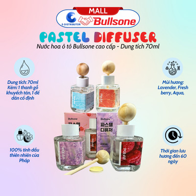 [HỎA TỐC] Nước hoa ô tô Bullsone Polar Pastel Diffuser - dung tích 70mL - hàng chính hãng