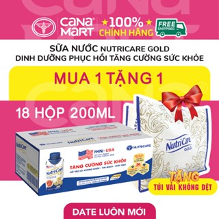 Thùng sữa bột pha sẵn Nutricare Gold cho người lớn tuổi (200ml x 18 hộp)