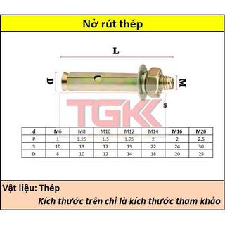 Bulong nở (nở rút) sắt M8