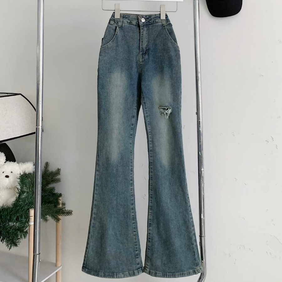 QUẦN JEAN ỐNG LOE FORM ÔM DÁNG CHẤT JEAN MỀM - CADIE - 3175 - JEMCLOSET