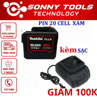 combo sạc pin 20 cell dùng máy khoan, máy xiết bulong, quạt cầm tay