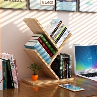 Kệ sách hình cây giá rẻ để bàn làm việc bàn gaming decor phòng thương hiệu Larot- LP113