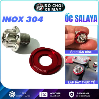 Ốc SALAYA Inox 10li15 Đầu Dù Gắn Chân Gương, Ốc Chân Kính Xe Máy Winner X, Wave, Sirius, Ex150,...
