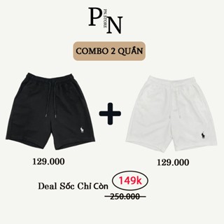 COMBO 2 Quần Short Nam Kaki PN STORE Form Trên Gối Thêu Logo Nổi Phong Cách Hàn Quốc Thoải Mái Thoáng Mát QS06