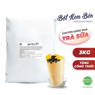 Bột Kem Béo DPFOOD Gói 3KG - Chuyên Dùng Pha Trà Sữa, Đá Xay, Cà Phê,... - Hỗ Trợ Công Thức Pha Chế