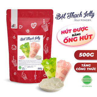  Bột Jelly DPFOOD - Gói 500G - Làm Thạch Hút Topping Trà Sữa Trà Trái Cây Thạch Freeze Đá Xay,... 