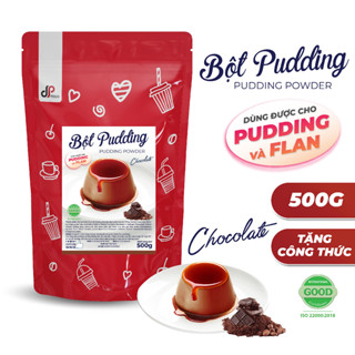  Bột Pudding Chocolate DPFOOD - Gói 500g - Thơm Ngon Mềm Mịn Làm Topping Trà Sữa Chè Cacao Dầm,... 