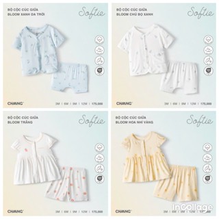 CHAANG bộ cộc cúc giữa dành cho bé từ sơ sinh đến 12 tháng Bloom SS2025D02
