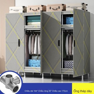 Thiết kế tủ quần áo phòng ngủ 5 cửa có thể tháo rời tuvaidequanaoTL Tủ quần áo chốt thép dày di động