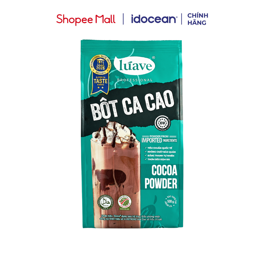 Bột Cacao Lúave 500G - Đậm Vị Đắng Béo, Dễ Pha Chế, Làm Cacao Sữa, Trà Sữa Sô Cô La, Làm Bánh Kem