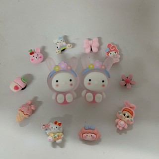 Bộ Charm/Jibbitz/Sticker Vip Thỏ Đèn Nháy gắn dép sục Cross cho bé trai bé gái trẻ em nam nữ