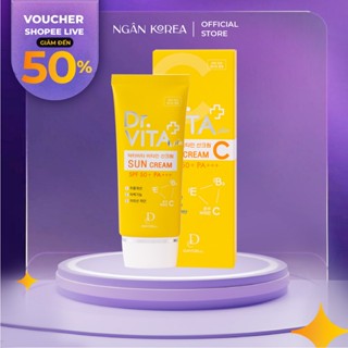 Kem Chống Nắng Dưỡng Trắng Cấp Ẩm Tế Bào Gốc Dr.Vita Sun Cream C SPF 50+ PA+++ (Nắp nhựa)