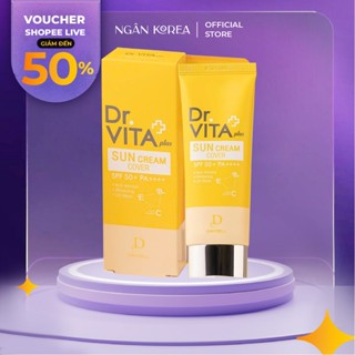 Kem Chống Nắng Kiềm Dầu Nâng Tone  Mờ Nám Glutathione Dr.Vita Plus SPF 50+ PA++++  60g