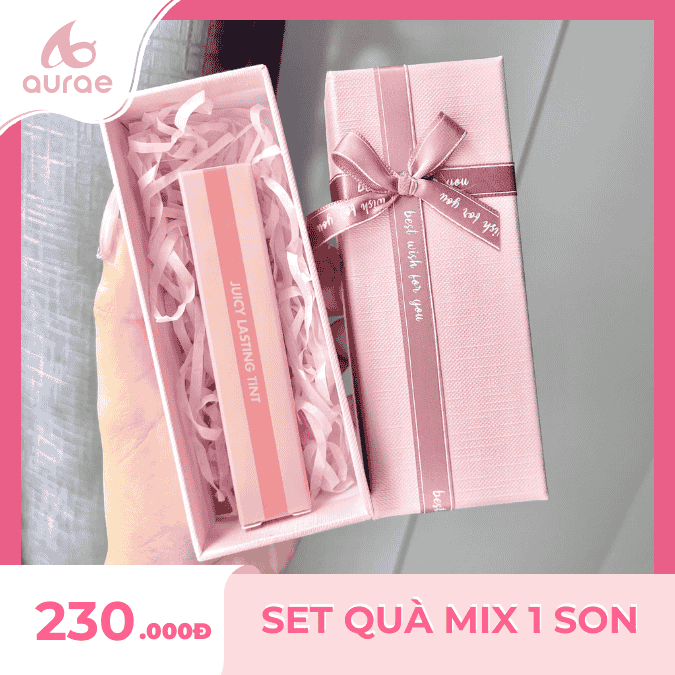 Hộp quà nhỏ mix 1 son Romand Tiệm quà Aurae