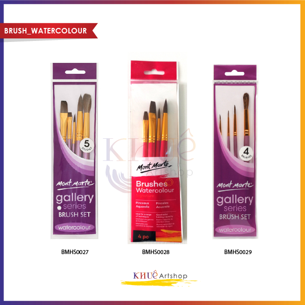Bộ cọ vẽ màu nước Mont Marte/ Set Brush watercolour Mont Marte