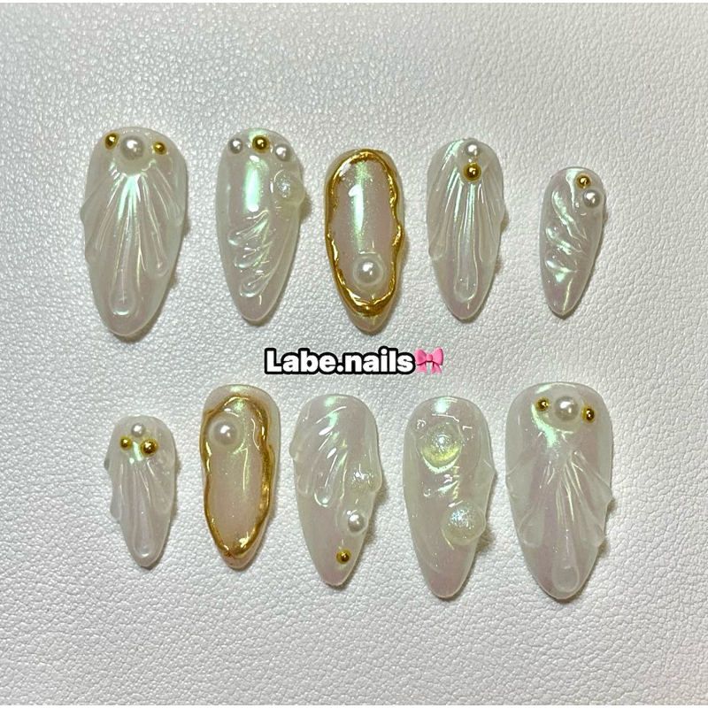 Nail Box Thiết Kế Ngọc Trai Trắng Gạo N41 Labe.nail