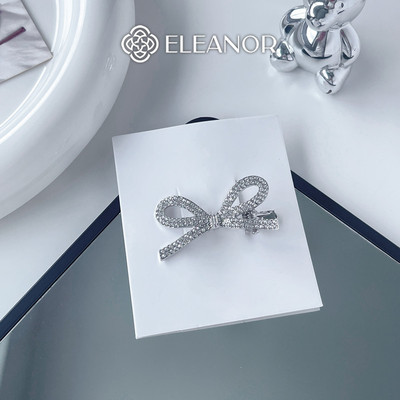 Kẹp tóc nữ Eleanor Accessories thiết kế hình nơ đính đá kẹp tóc mái lấp lánh phụ kiện tóc 9479