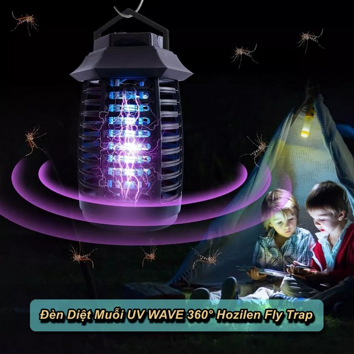 Đèn Diệt Muỗi Thế Hệ Mới UV WAVE 360° Hozilen Fly Trap - King Sport VN