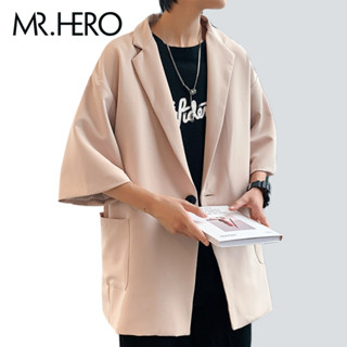 Áo blazer tay lỡ unisex form rộng nam hè thu phong cách Hàn Quốc-BZ05 M.RO