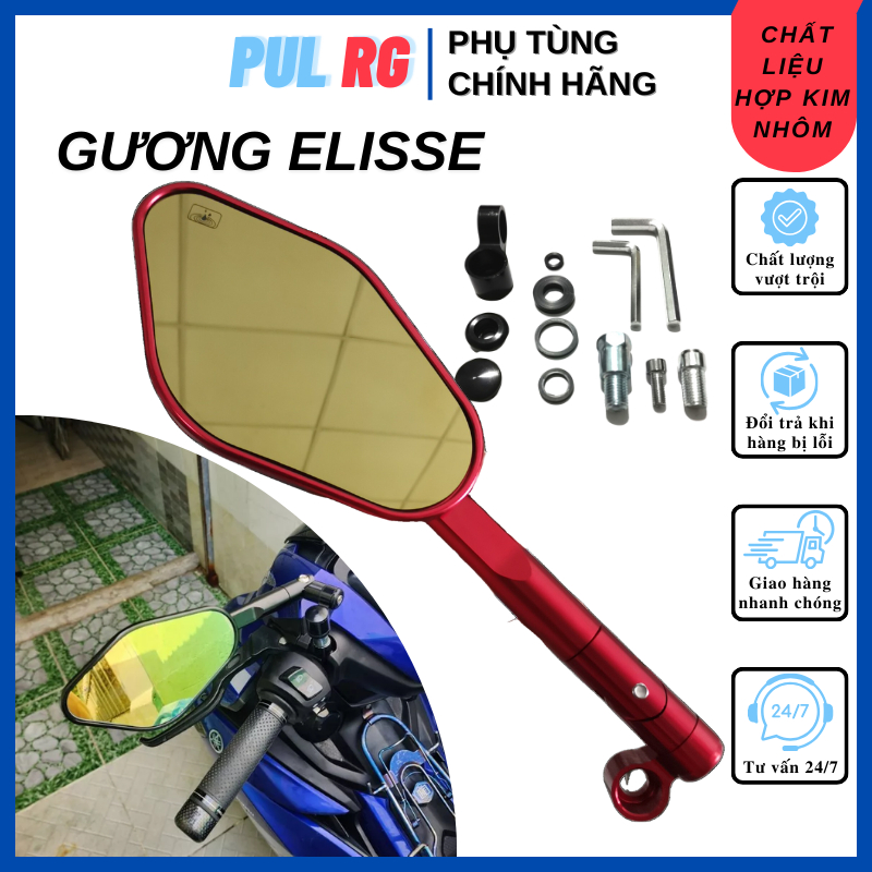 Gương chiếu hậu xe máy thời trang Rizoma Elisse tặng chế xoay 360 cho xe Wave AB Airblade SH SH Mode