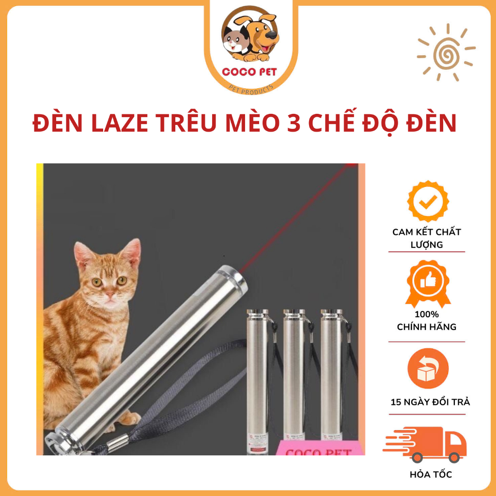 Đèn Laze Trêu Mèo 3 Đến 5 Chế Độ Đèn