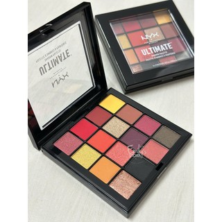(THANH LÝ) Phấn Mắt NYX Ultimate Eye Shadow Palette - Phoenix. Màu Mắt Đỏ Ấm. Bảng Mắt