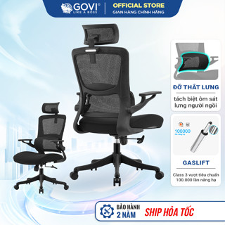 Ghế Xoay Văn Phòng Govi Venus V04 Khung Lưng Công Thái Học, Bảo Hành 2 Năm