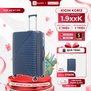 Vali KUME - Kigin SaKai KG813, SIZE 20/24/28, Nhựa PP Chống Bể Vỡ, Khóa Số Âm Hiện Đại, Bảo Hành 5 Năm
