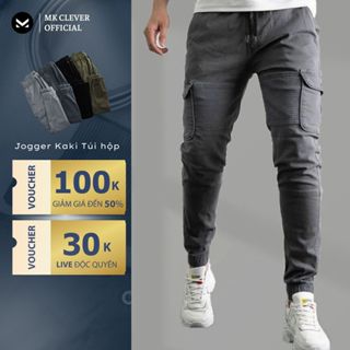 Quần Jogger Kaki Túi Hộp Nam MK CLEVER, vải Kaki co giãn lên form chuẩn đẹp, dáng jogger túi hộp khỏe khoắn, nam tính