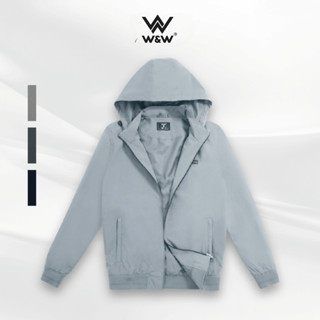 Áo Khoác Nam Có Mũ W&W Áo Gió Nam Thu Đông Trẻ Trung Mỏng Nhẹ Giữ Ấm Tốt Cản Gió Chống Nước WJK22