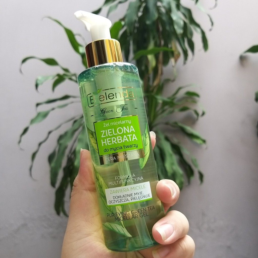 Sữa rửa mặt Bielenda Green Tea cho da dầu mụn với srm trà xanh tràm trà kiềm dầu, giảm mụn 200ml