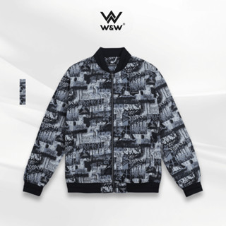 Áo Khoác Bomber Nam W&W Áo Gió Thu Đông Mỏng Nhẹ Thiết Kế Họa Tiết In Trẻ Trung Chống Nước WJK25