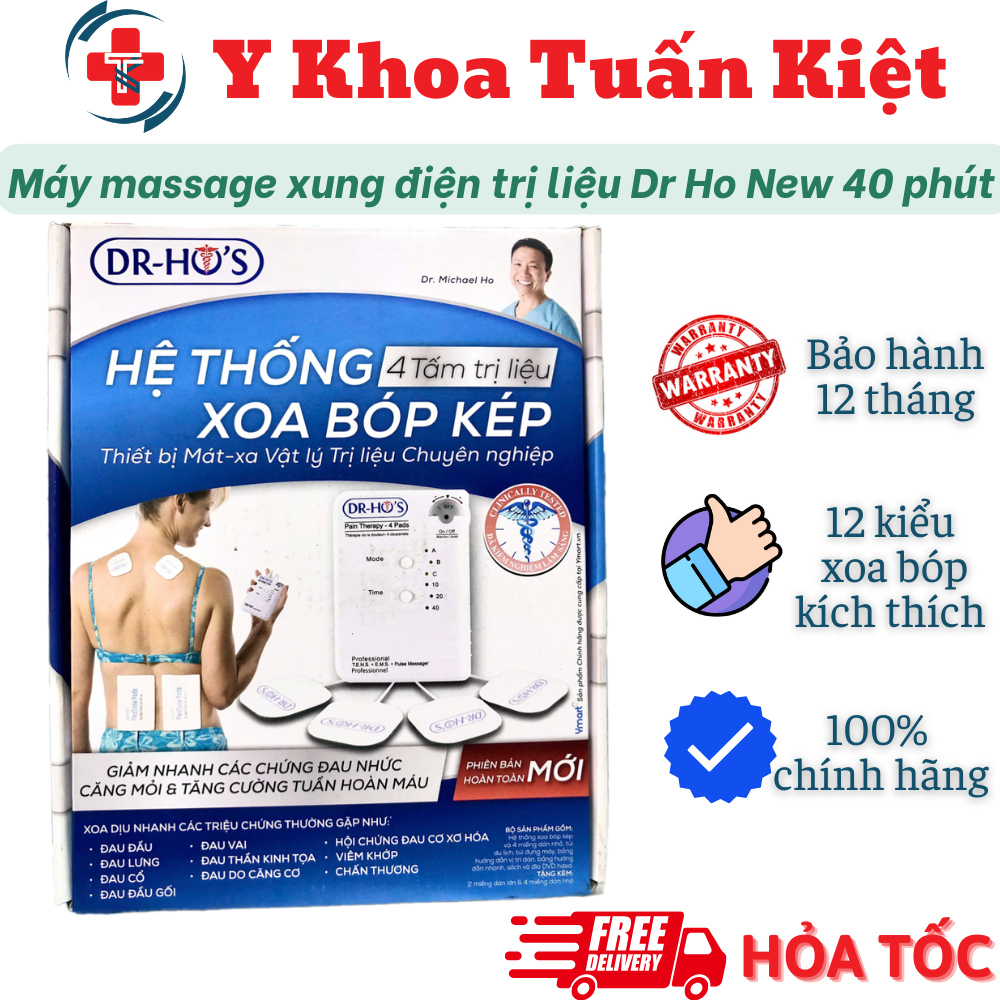 ✅ Máy massage xung điện trị liệu Dr Ho New 40 phút - Dr Ho's New (HỘP XANH DƯƠNG)