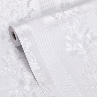 Giấy dán tường hoa văn trắng xám khổ 45cm*10m có keo dán sẵn, decal dính tường hình hoa văn đẹp, Giấy dán tường giá sỉ