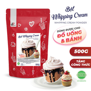 Bột Whipping Cream DP FOOD 500G - Làm topping đồ uống, kem tươi, bánh kem, bông kem dạng xịt,...