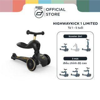 Xe scooter trẻ em tích hợp chòi chân Scoot and Ride Highwaykick 1 Limited (Gold) - Xe trượt cho bé bản giới hạn màu Gold