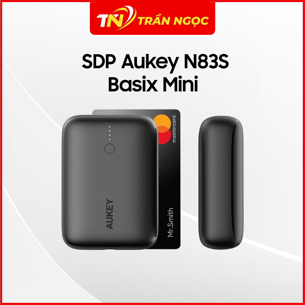 Sạc dự phòng Aukey Basix Mini PB-N83S 20W PD 10.000mAh Chính Hãng
