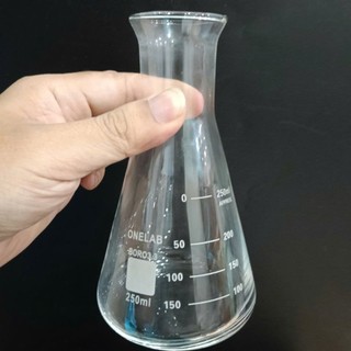 (Bomex) Bình tam giác 250ml thủy tinh thí nghiệm