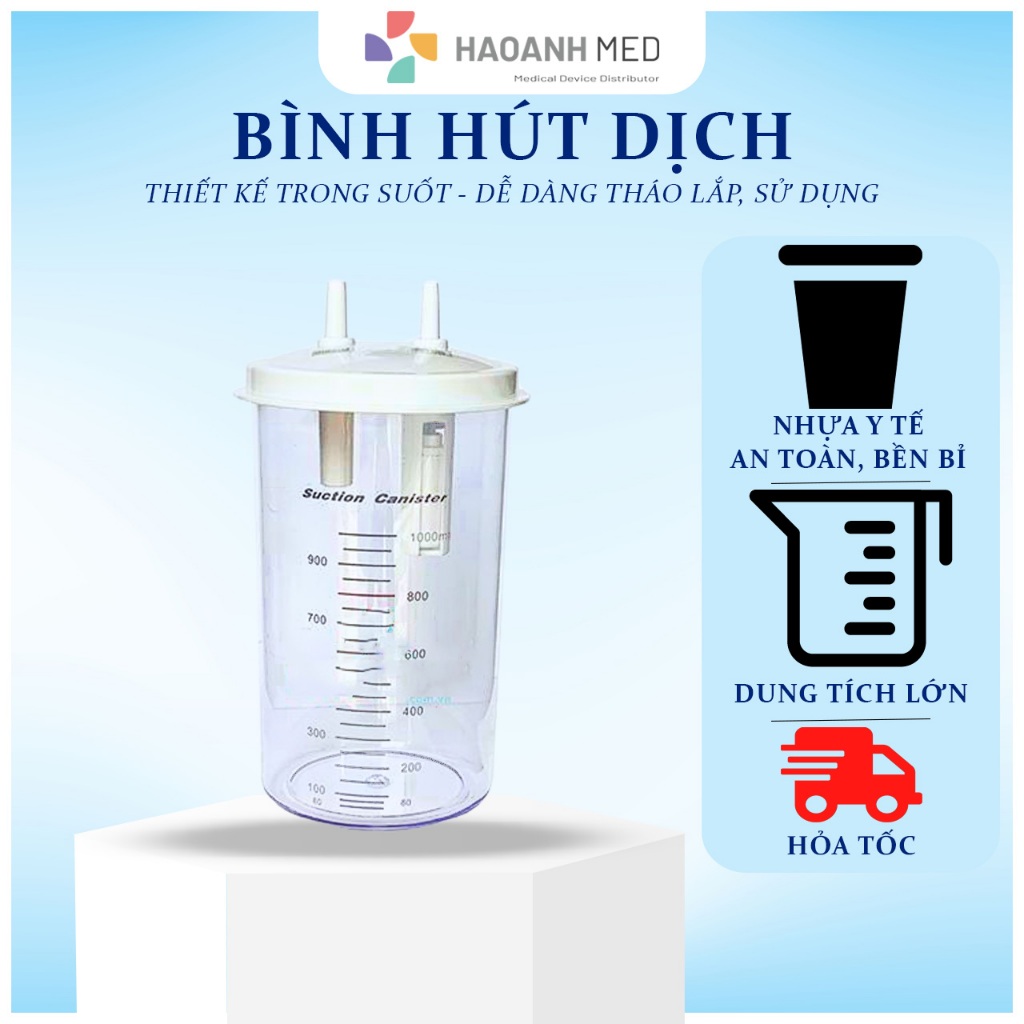 Bình Đựng Dịch Cho Máy Hút Dịch 1000ml