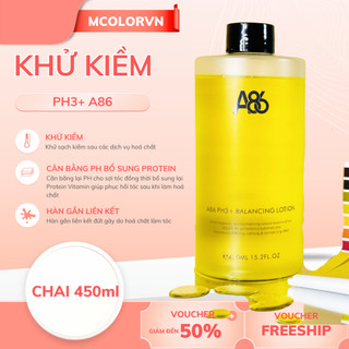  Khử kiềm PH3+ A86 cho salon hàn gắn liên kết pha với thuốc uốn nhuộm chai 450ml 