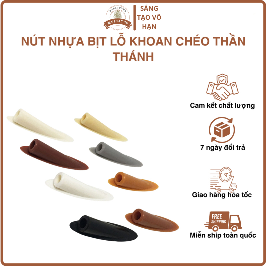 NÚT NHỰA BỊT LỖ KHOAN CHÉO THẦN THÁNH