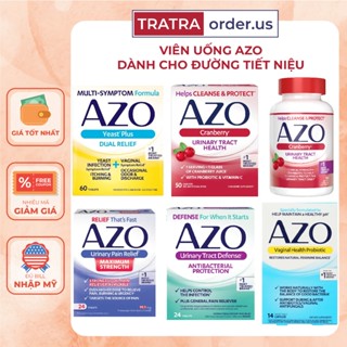 Viên uống AZO dành cho đường tiết niệu, chống viêm nhiễm, khí hư [Bill Mỹ]