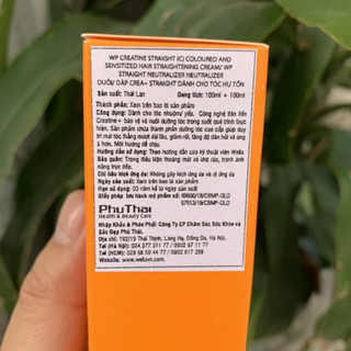 Bộ kem uốn duỗi tóc Wella Creatine Straight 100ml x2 ( mới) "