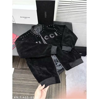 Áo Khoác Bomber G.C Nhung Họa Tiết Đính Đá Logo Thêu Da Cao Cấp Hot Trend Dành Cho Nam Nữ