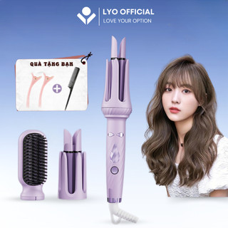  Máy uốn tóc tự động 3IN1 Faers trục xoay 28mm 32mm và Lược điện phủ gốm sứ cao cấp có ion âm bảo vệ tóc 