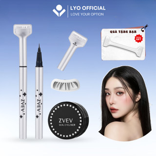 Bút kẻ mi dưới Khuôn kẻ mắt eyeliner 3in1 ZVEV, Con dấu in mi dưới sắc nét - Tặng khuôn in eyeliner