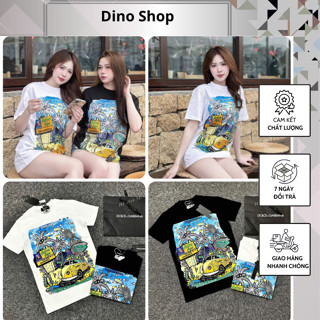 Áo Phông Nam DSQ In Hình Cây Dừa Màu Sắc Siêu Đẹp - Áo Phông DSQ Nam Chất Cotton Cao Cấp