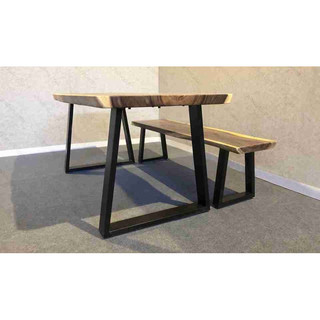 Bộ chân bàn sắt hộp 30x60 cho mặt gỗ me tây hàng sơn tĩnh điện